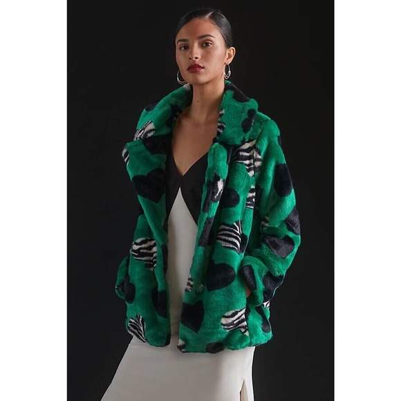 Anthropologie Jackets & Blazers - New Anthropologie Maeve Faux Fur Coat Size Small
